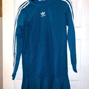 Adidas originals sparkle dress. Ruffle bottom.